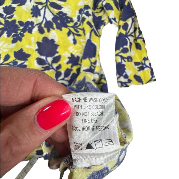 Tyler Boe Linen Floral Tunic Dress - Size M - 100% Linen Spring Vacation B199 - Picture 7 of 10